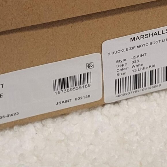 "STEVE MADDEN" LITTLE GIRL PEARL WHITE 2-BUCKLE ZIP BOOTS - SIZE 13 [NWOT] - Picture 8 of 8